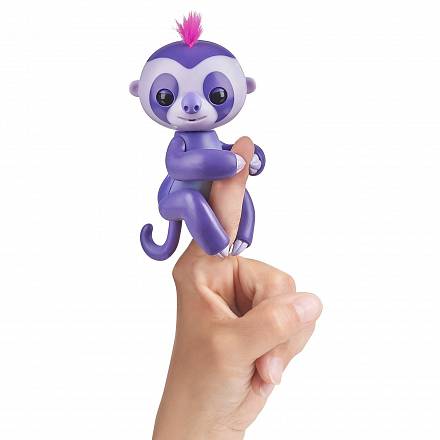 Интерактивный ленивец Fingerlings Мардж пурпурный, 12 см. 